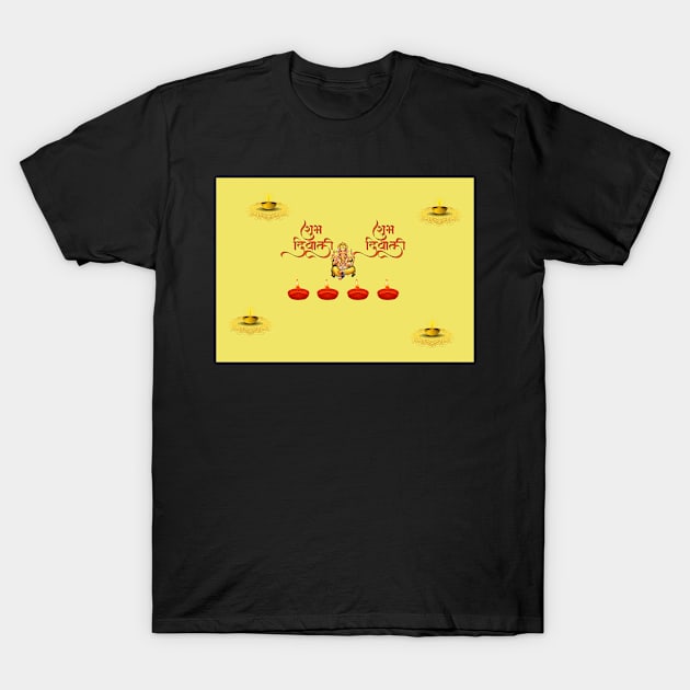 Happy Diwali Greeting Card T-Shirt by justrachna